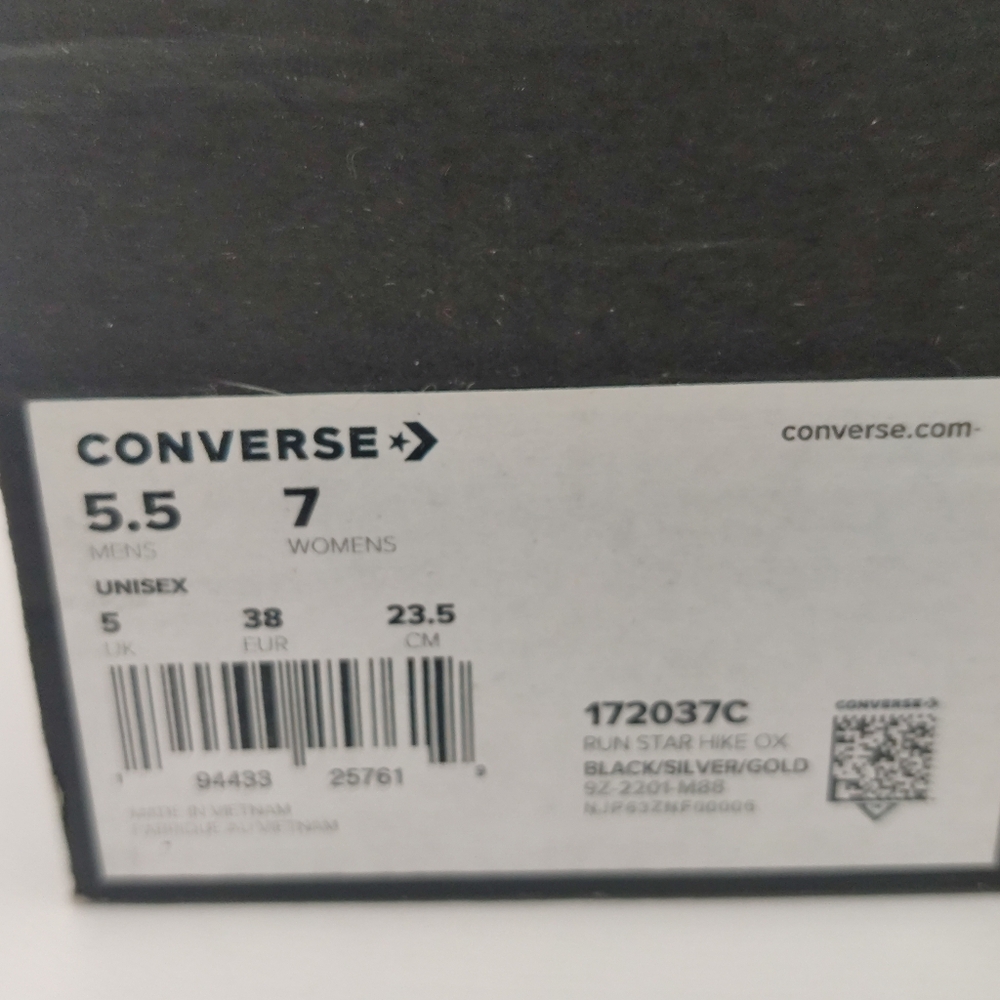 Women's Converse Run Star Hike Low Black 172037C - Picture 6 of 11